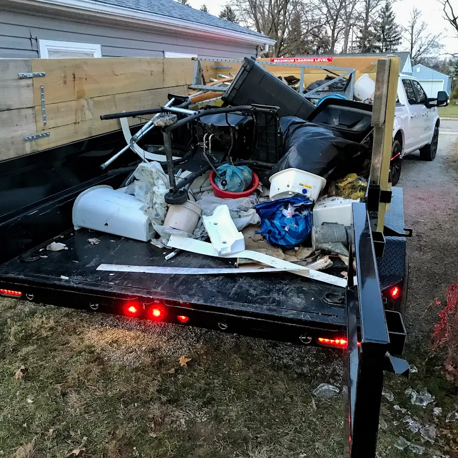 Roll-off dumpster delivered to a residential driveway in Berwick