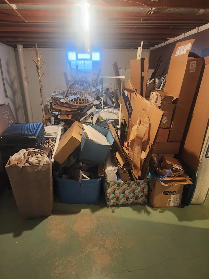 Roll-off dumpster container at job site for Construction Dumpster Rental in Berwick